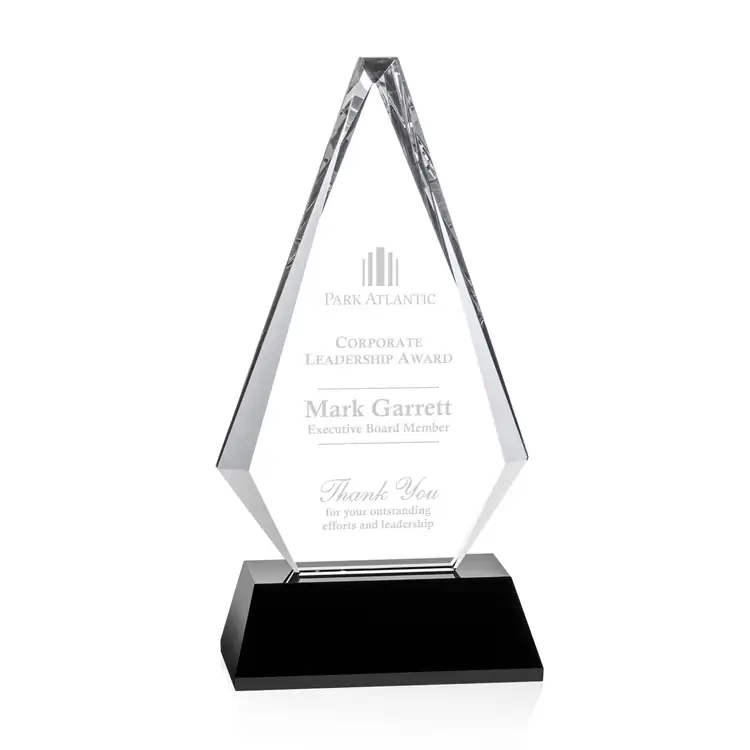 Arcadia Optical Crystal Award on Bevelled Black Base #3