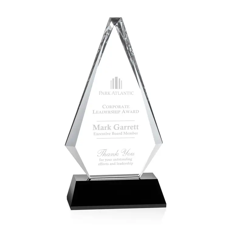 Arcadia Optical Crystal Award on Bevelled Black Base #4