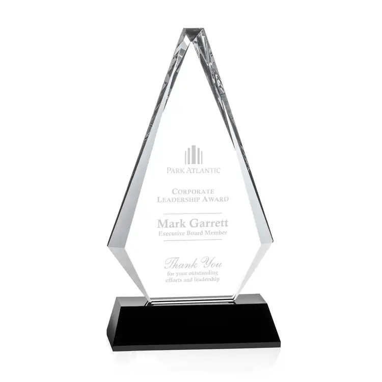 Arcadia Optical Crystal Award on Bevelled Black Base #5