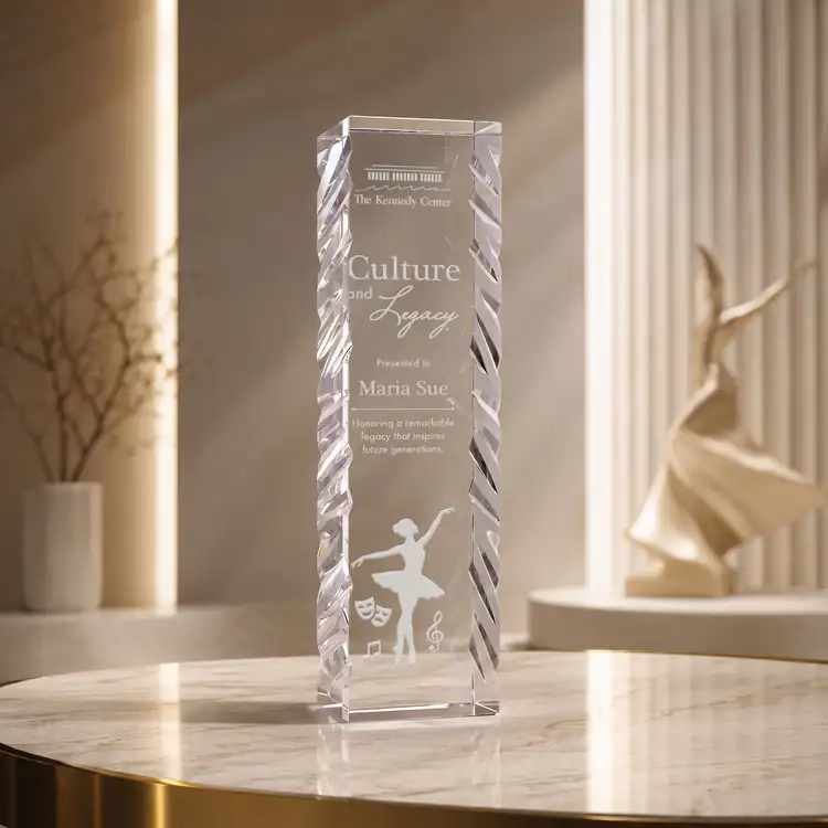 Arezzo Optical Crystal Award - Deep Etch #5