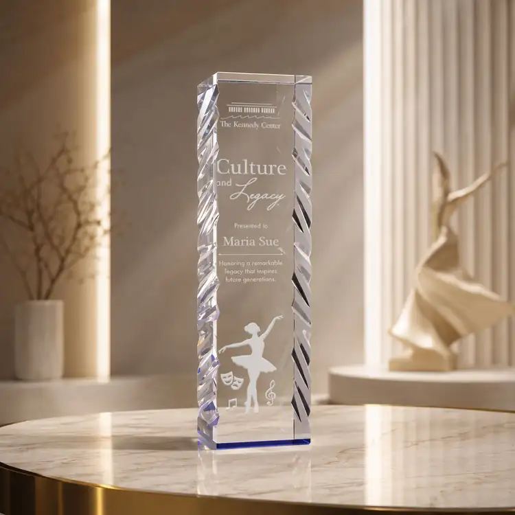 Arezzo Optical Crystal Award - Deep Etch #6