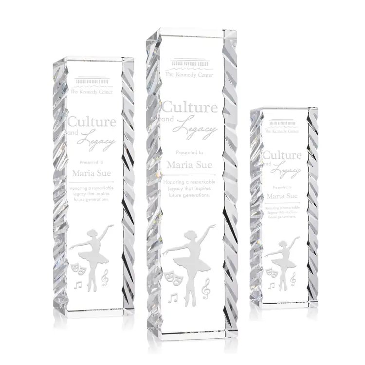 Arezzo Optical Crystal Award - Deep Etch
