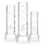 Trophée Arezzo en cristal sur socle Robson - Gravure
