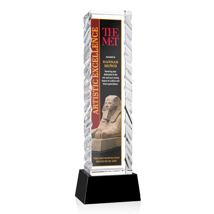Trophée Arezzo en cristal sur socle Robson - Multicolore #6