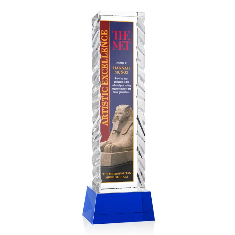 Trophée Arezzo en cristal sur socle Robson - Multicolore #7
