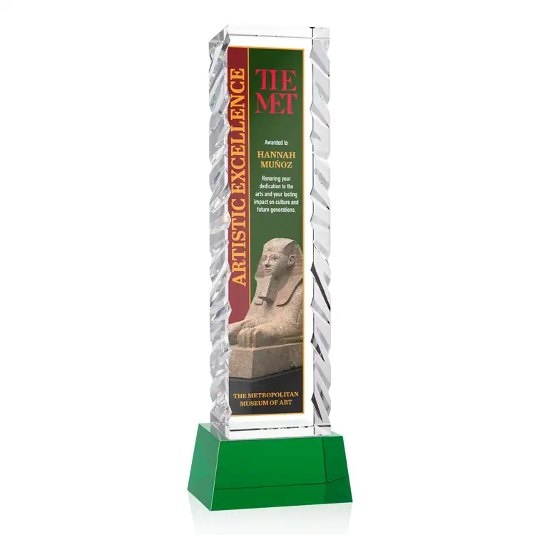 Trophée Arezzo en cristal sur socle Robson - Multicolore #8
