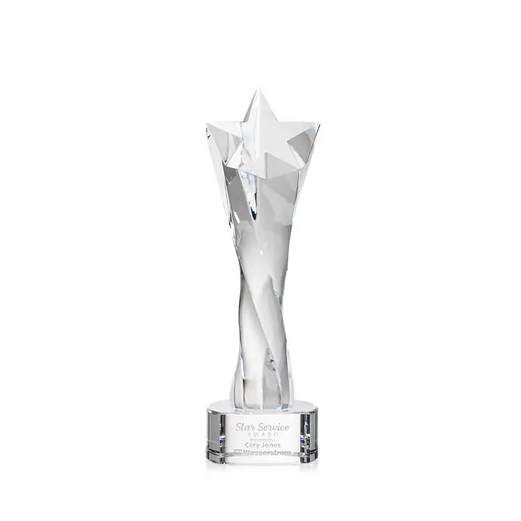 Arlington Star Award on Clear Paragon Base - Deep Etch #2