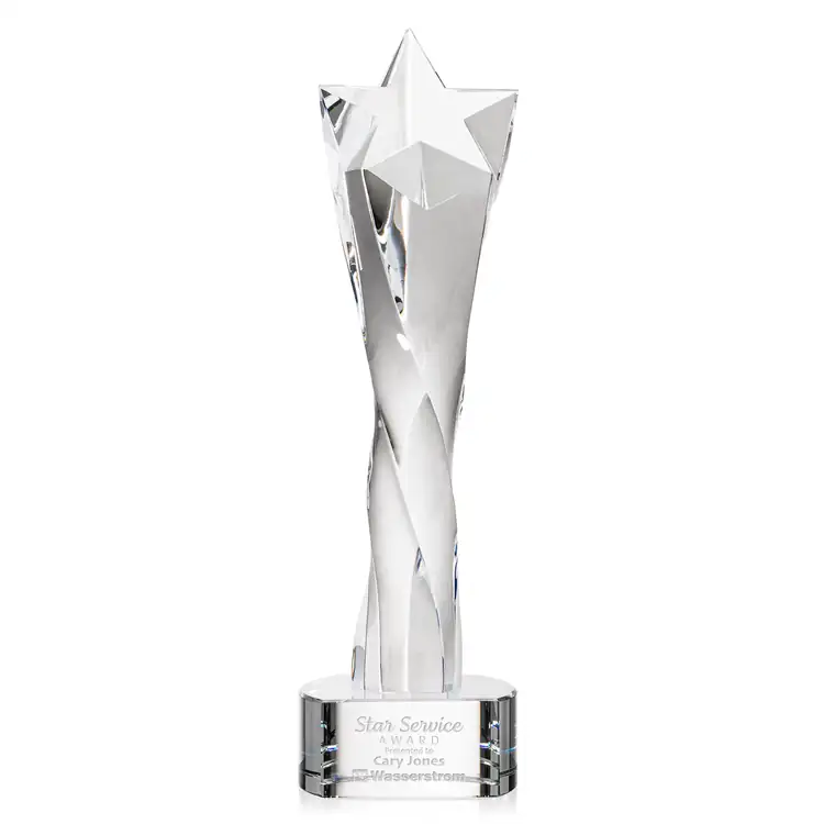 Arlington Star Award on Clear Paragon Base - Deep Etch #4