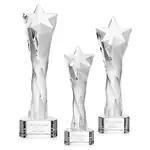 Trophée Arlington à étoile sur socle Paragon transparent - Gravure