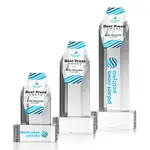 Trophée Ashford en cristal optique sur socle - Multicolore