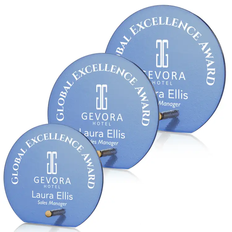 Atchison Glass Award - Circle - Printing