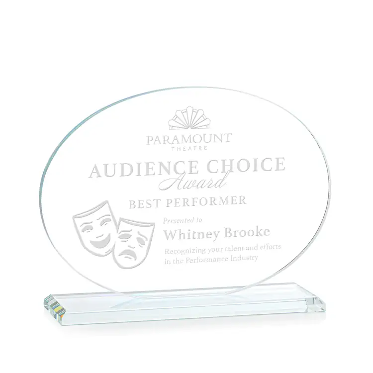 Austin Award (Horiz - Starfire Crystal - Engraved #2