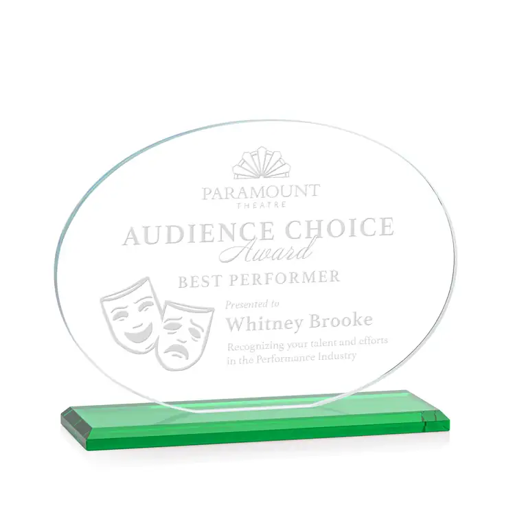 Austin Award (Horiz - Starfire Crystal - Engraved #4