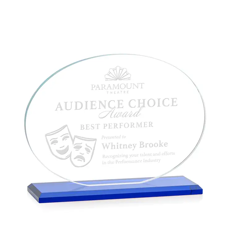 Austin Award (Horiz - Starfire Crystal - Engraved #6