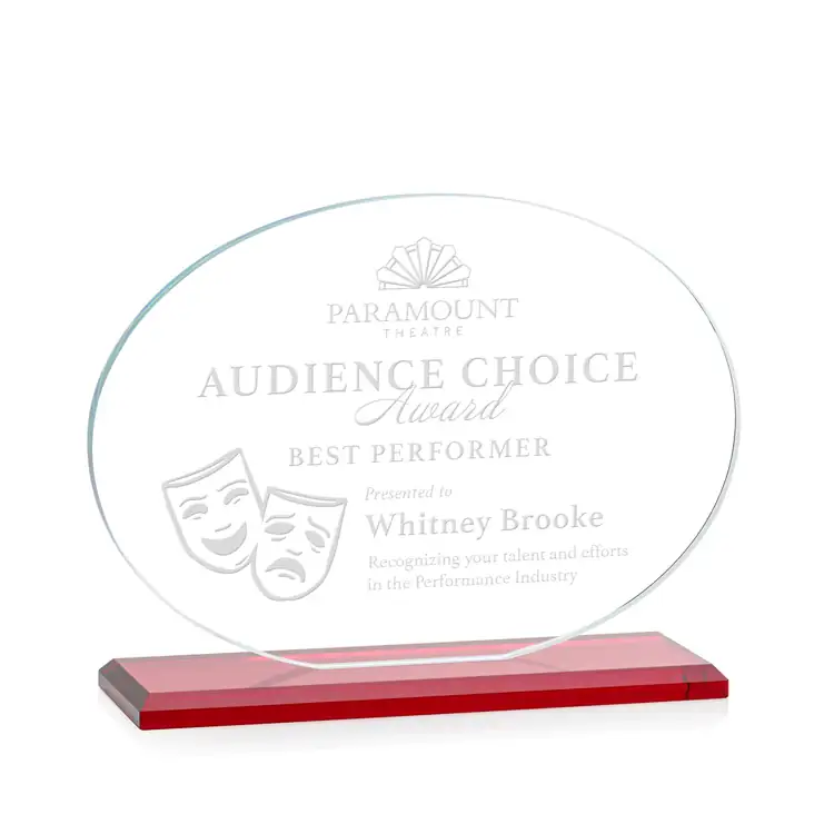 Austin Award (Horiz - Starfire Crystal - Engraved #7