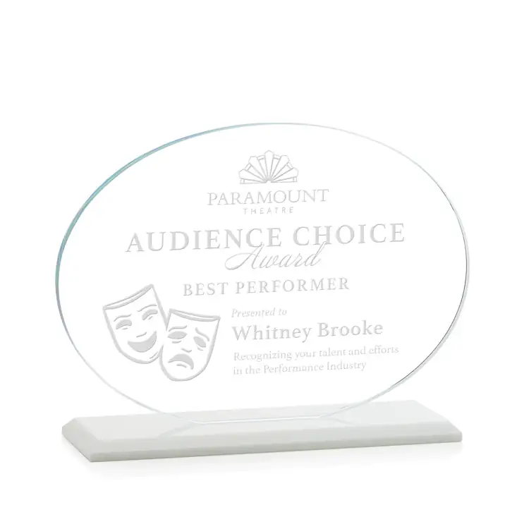 Austin Award (Horiz - Starfire Crystal - Engraved #8