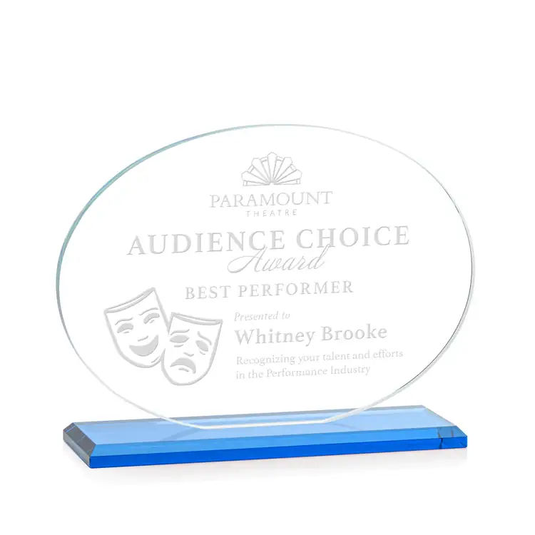 Austin Award (Horiz - Starfire Crystal - Engraved #9