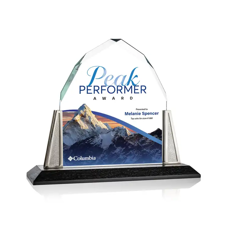 Avalon Starfire Crystal Award with Pewter Posts - Multicolor #2