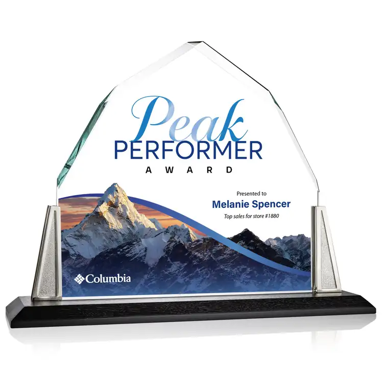 Avalon Starfire Crystal Award with Pewter Posts - Multicolor #4
