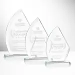 Trophée Ayrton en cristal Starfire - Gravure