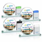 Trophée Balmore à blocs ajoutables en aluminium et cristal Starfire - Multicolore