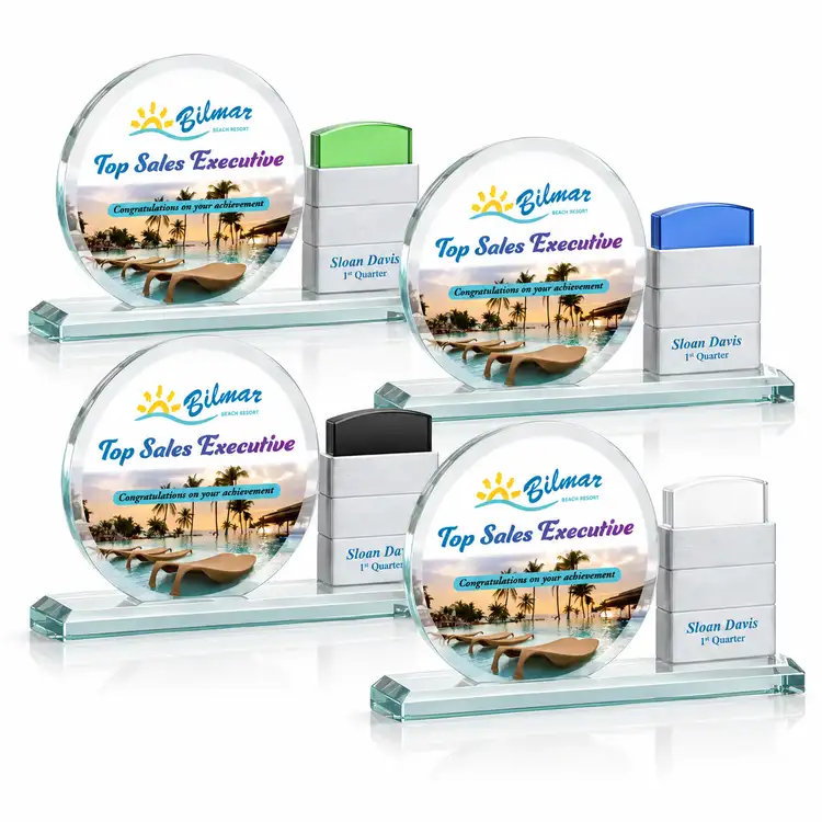 Balmore Add-a-Block Award - Aluminum, Starfire Crystal - Multicolor