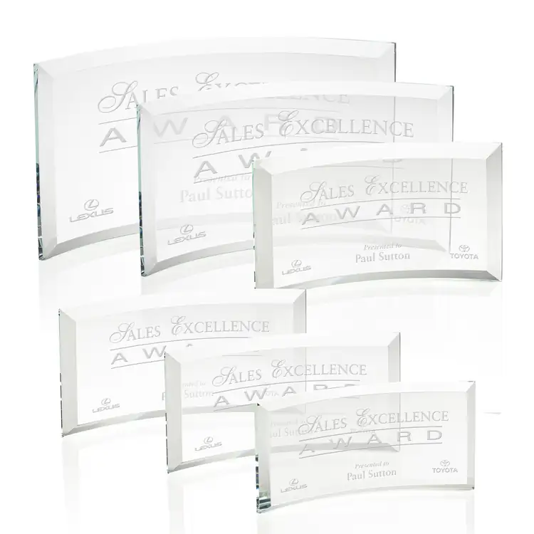 Trophée Bancroft en cristal Starfire - Gravure