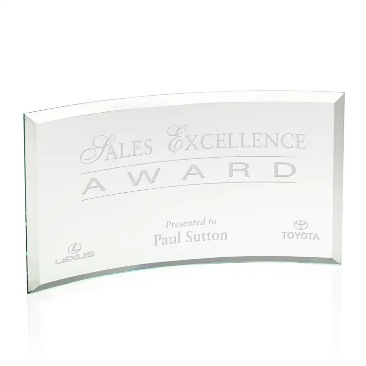 Bancroft Jade Glass Award - Deep Etch #2