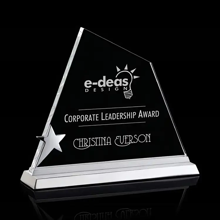 Baradine Star Award in Starfire Crystal with Chrome Accent #2