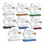 Trophée Barnett en cristal Starfire - Multicolore