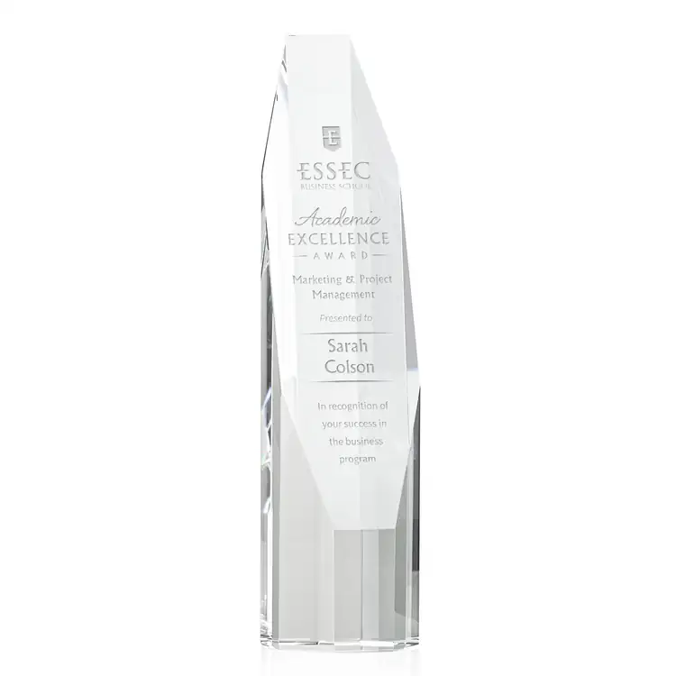 Trophée Barrhaven en cristal optique - Gravure #2