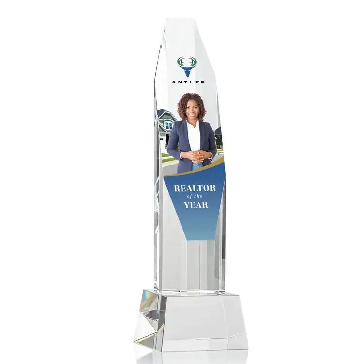 Barrhaven Optical Crystal Award on Crystal Base - Multicolor #2