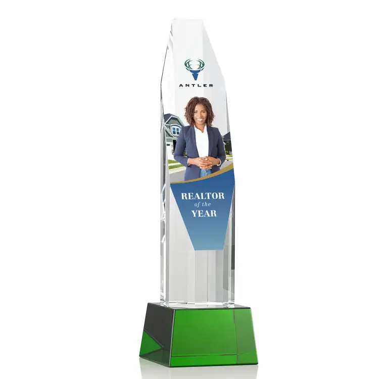 Barrhaven Optical Crystal Award on Crystal Base - Multicolor #3