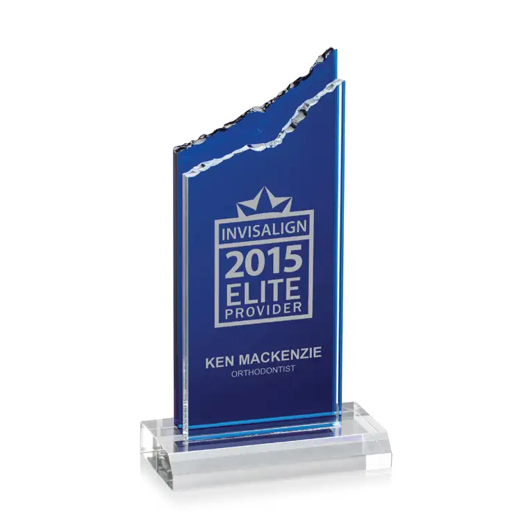 Barron Blue and Clear Acrylic Award #2