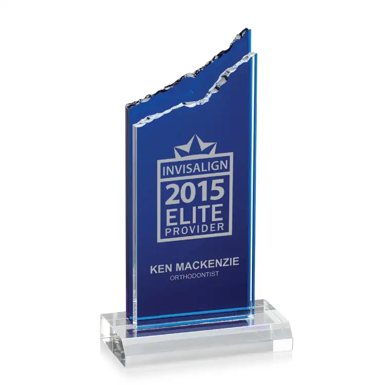 Barron Blue and Clear Acrylic Award #3