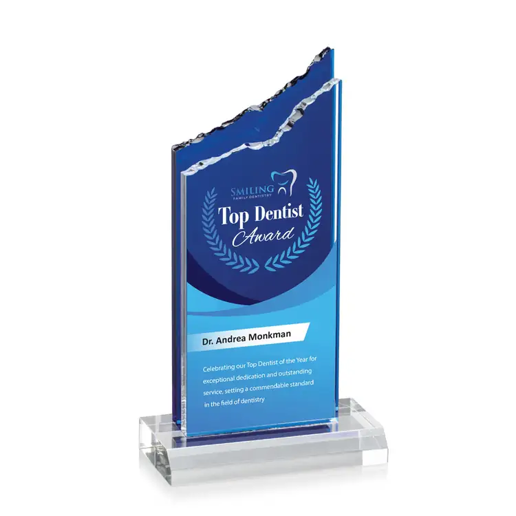 Barron Blue and Clear Acrylic Award - Multicolor #2