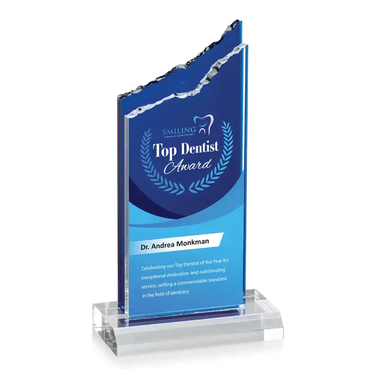 Barron Blue and Clear Acrylic Award - Multicolor #4