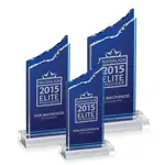 Trophée Barron en acrylique bleu et transparent