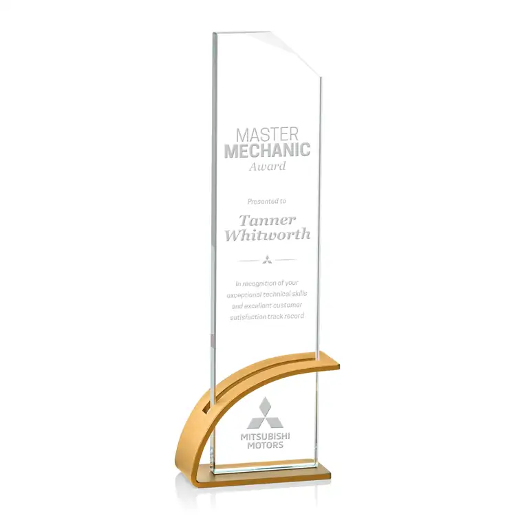 Barton Award - Aluminum, Starfire Crystal - Engraved #2