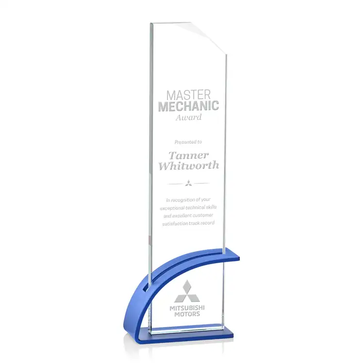 Barton Award - Aluminum, Starfire Crystal - Engraved #3