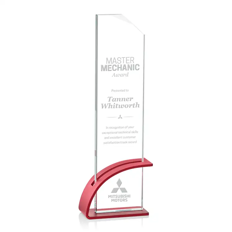 Barton Award - Aluminum, Starfire Crystal - Engraved #4