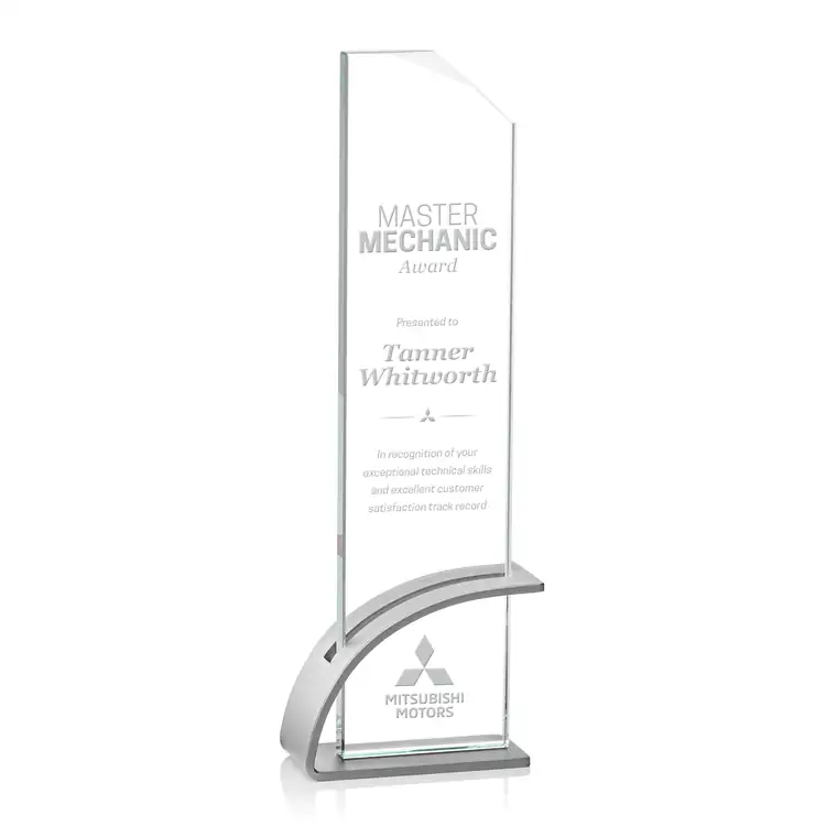 Barton Award - Aluminum, Starfire Crystal - Engraved #5