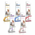 Trophée Barton en aluminium et cristal Starfire - Multicolore
