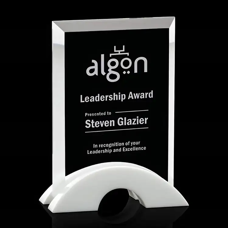 Bateman Optical Crystal Award with White Arches #2