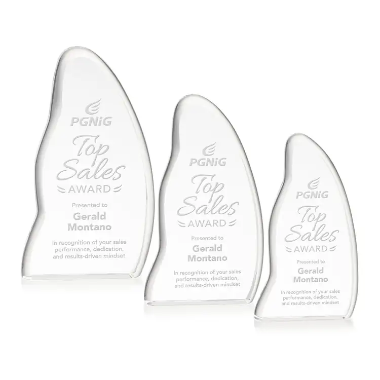Beauford Optical Crystal Award - Deep Etch