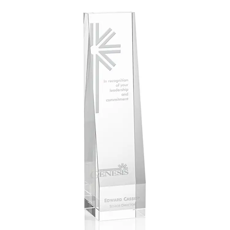 Belleville Optical Crystal Award - Deep Etch #4