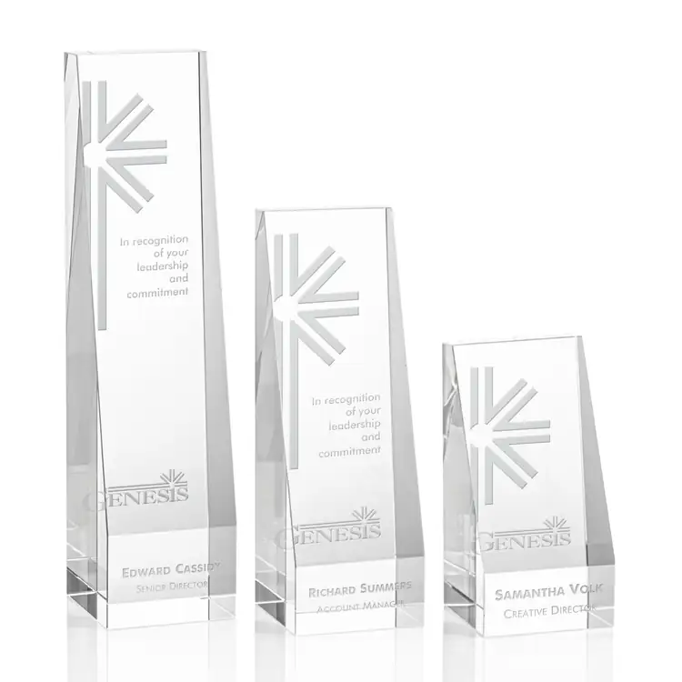 Belleville Optical Crystal Award - Deep Etch