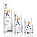 Trophée Belleville en cristal optique - Multicolore