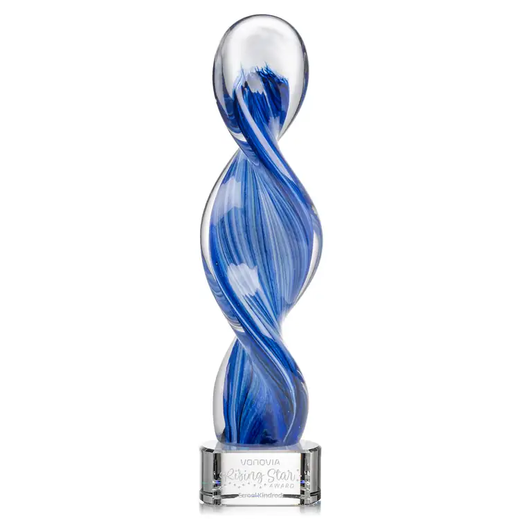Bonavista Art Glass Award on Clear Paragon Base - Deep Etch #5
