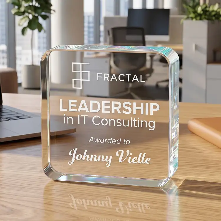 Bramalea Starfire Crystal Award - Deep Etch #2